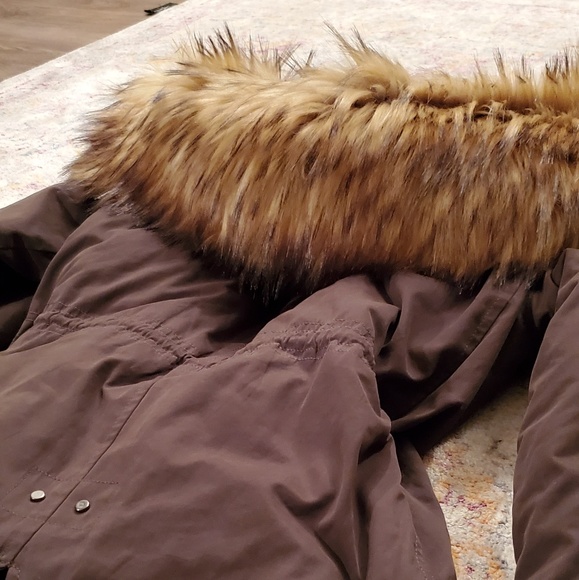 ZARA WOMENS COAT WITH OVERSIZED HOOD - Picture 5 of 6